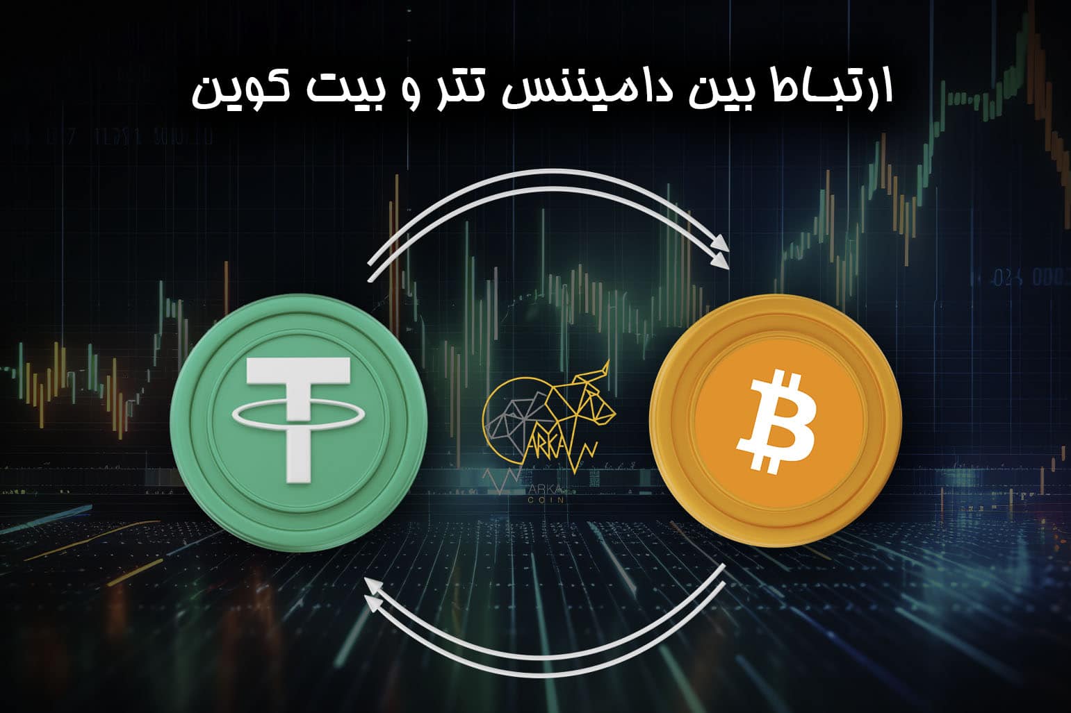 دامیننس تتر چیست و تاثیر آن بر بازار ارزهای دیجیتال ارتباط بین دامیننس تتر و بیت کوین