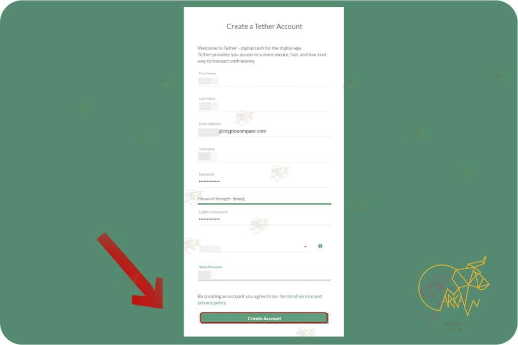 آموزش تصویری ساخت کیف پول تتر Tether آموزش تصویری ساخت کیف پول تتر Tether