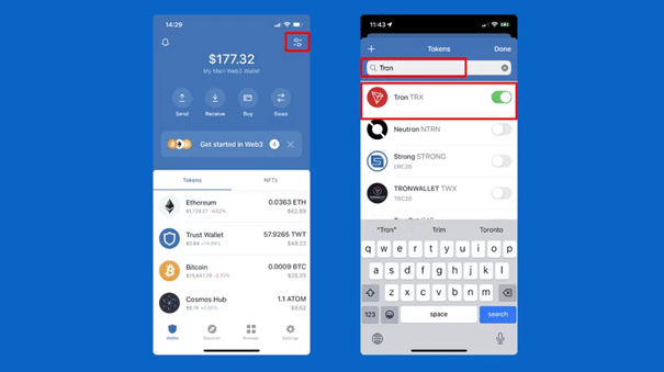 آموزش استیک ترون در کیف پول تراست ولت (Trust Wallet) آموزش استیک ترون در کیف پول تراست ولت