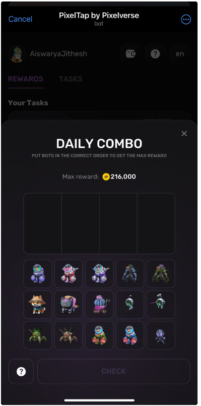 همه چیز درباره بازی تلگرامی پیکسل تپ (Pixel Tap) کاراکتر های پیکسل تپ