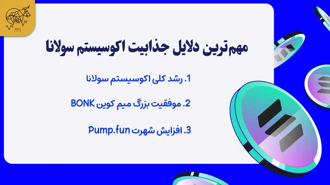 بهترین میم کوین سولانا در سال 2024 مهمترین دلایل جذابیت اکوسیستم سولانا برای رشد میم کوین ها عبارتاند از: