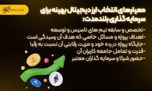 معرفی 5 ارز دیجیتال برتر برای سرمایه گذاری در پروژه های رمزارزی معیارهای انتخاب ارز دیجیتال بهینه برای سرمایه گذاری