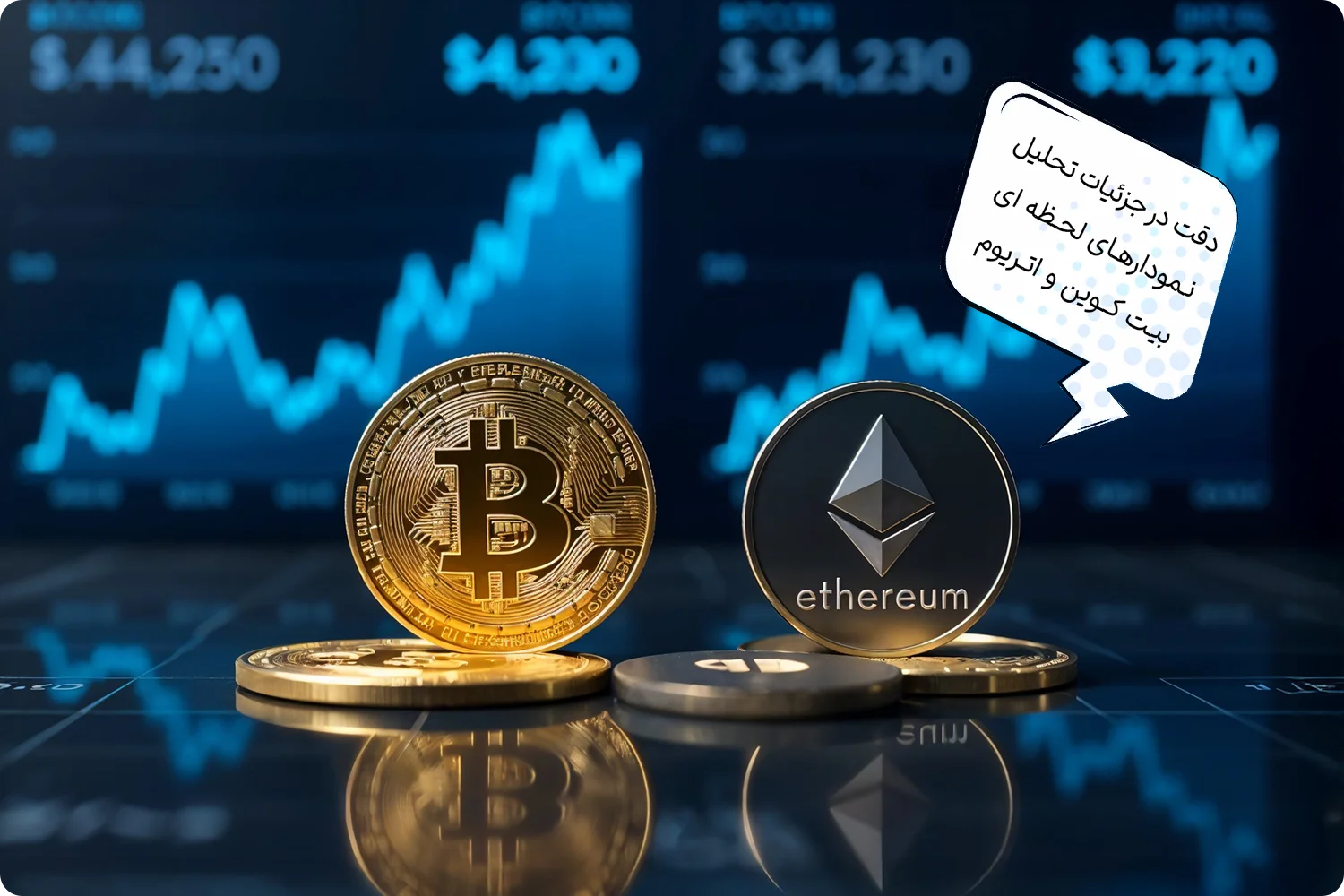 نمودارهای لحظه ای بیت کوین و اتریوم را چگونه تحلیل کنیم؟ روش های مختلف نمایش قیمت در نمودارهای لحظه ای بیت کوین و اتریوم