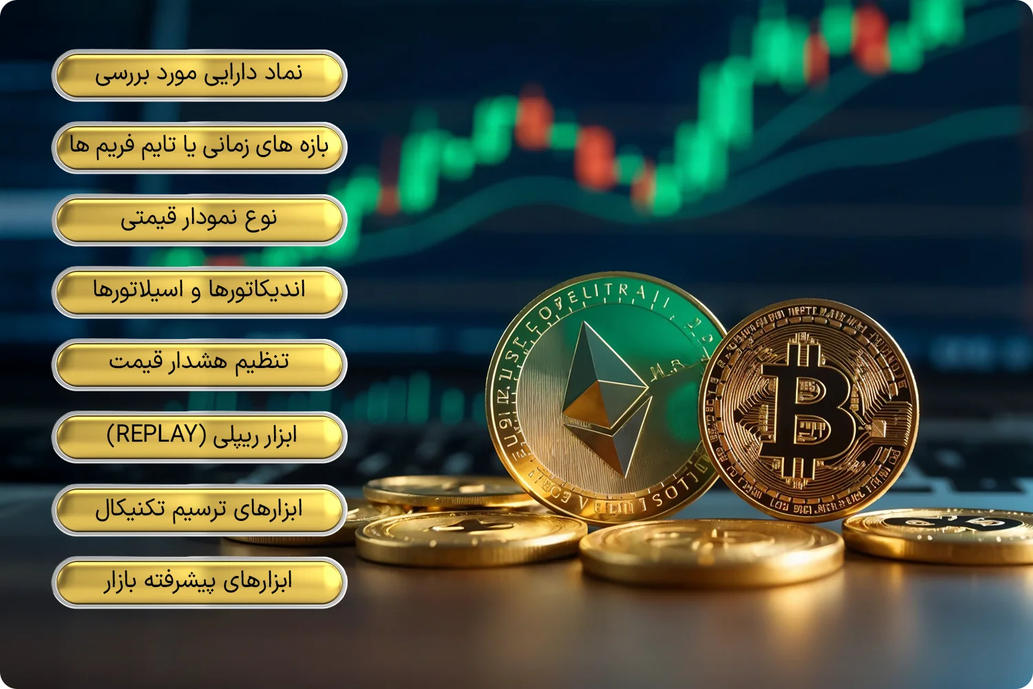 نمودارهای لحظه ای بیت کوین و اتریوم را چگونه تحلیل کنیم؟ معرفی اجزای کاربردی نمودارهای لحظه ای بیت کوین و اتریوم!