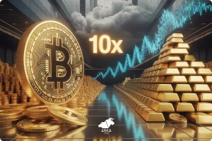 ارزش بیت کوین (BTC) در برابر طلا و چشم انداز رشد آینده