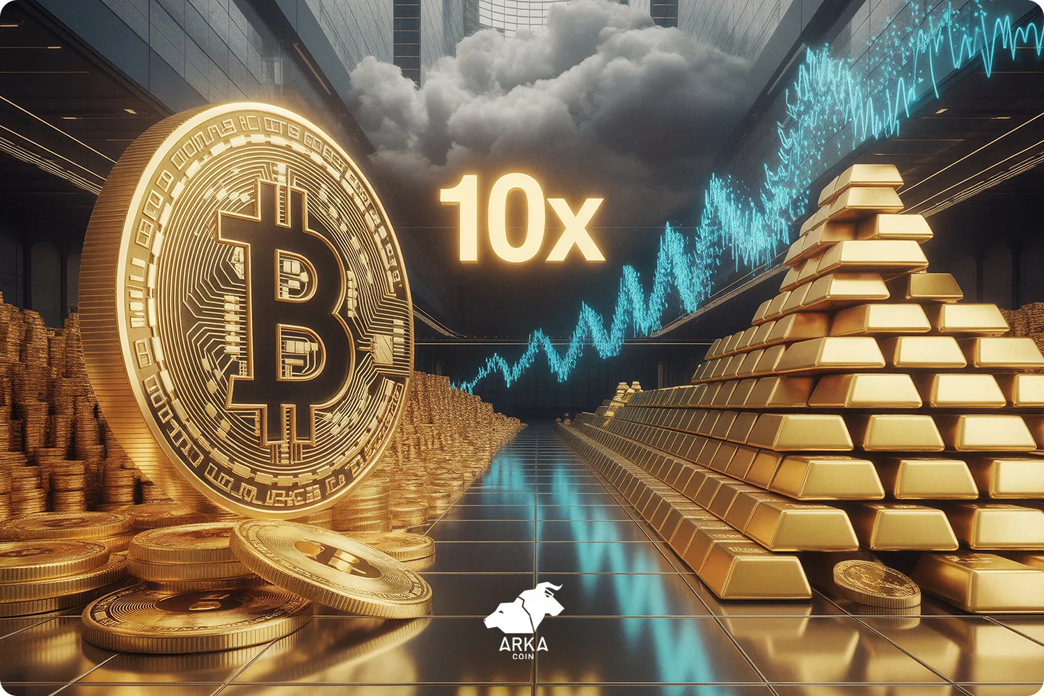 ارزش بیت کوین (BTC) در برابر طلا و چشم انداز رشد آینده