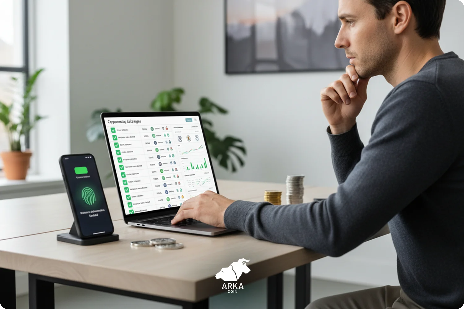 سرمایه گذاری ارز دیجیتال | تحلیل و مدیریت سرمایه با آرکاکوین راهنمای انتخاب صرافی ارز دیجیتال امن و مطمئن